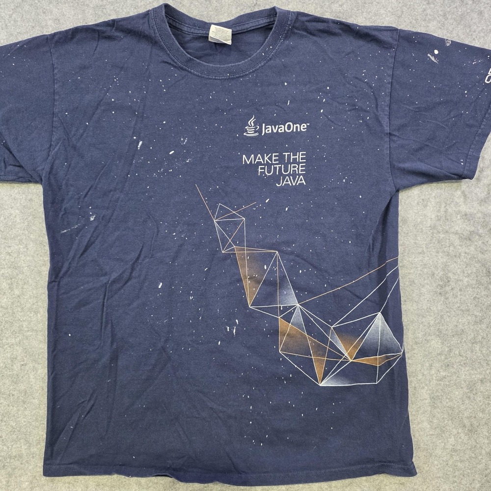 JavaOne Make The Future Java T Shirt Mens Large Blue Oracle Computer Tech‎ VTG - Picture 3 of 11